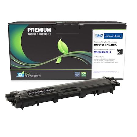 Mse MSE Remanufactured Black Toner Cartridge for Brother TN221 MSE020322014